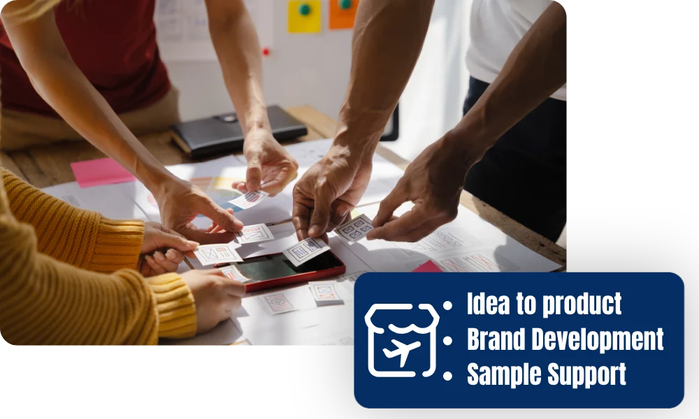 Funda Sourcing support for agencies and studios coordinating supplier sourcing, samples, and custom products