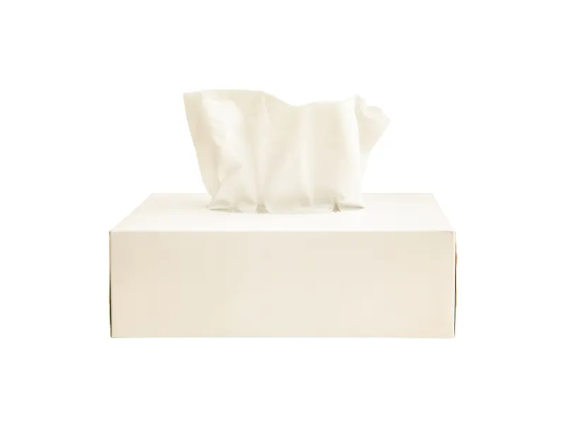 Funda Sourcing facial tissue product sourcing image with boxed tissue, pocket tissue, and private-label tissue lines