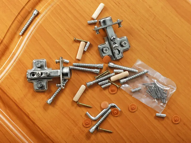 Funda Sourcing fasteners & kits product sourcing image with screws, hooks, brackets, hangers, and bundled hardware packs