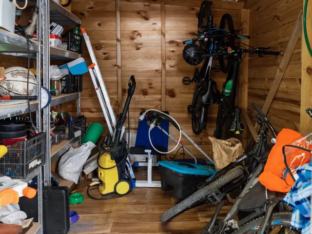 Funda Sourcing outdoor storage product sourcing image with garden organizers, tool bags, racks, and storage products