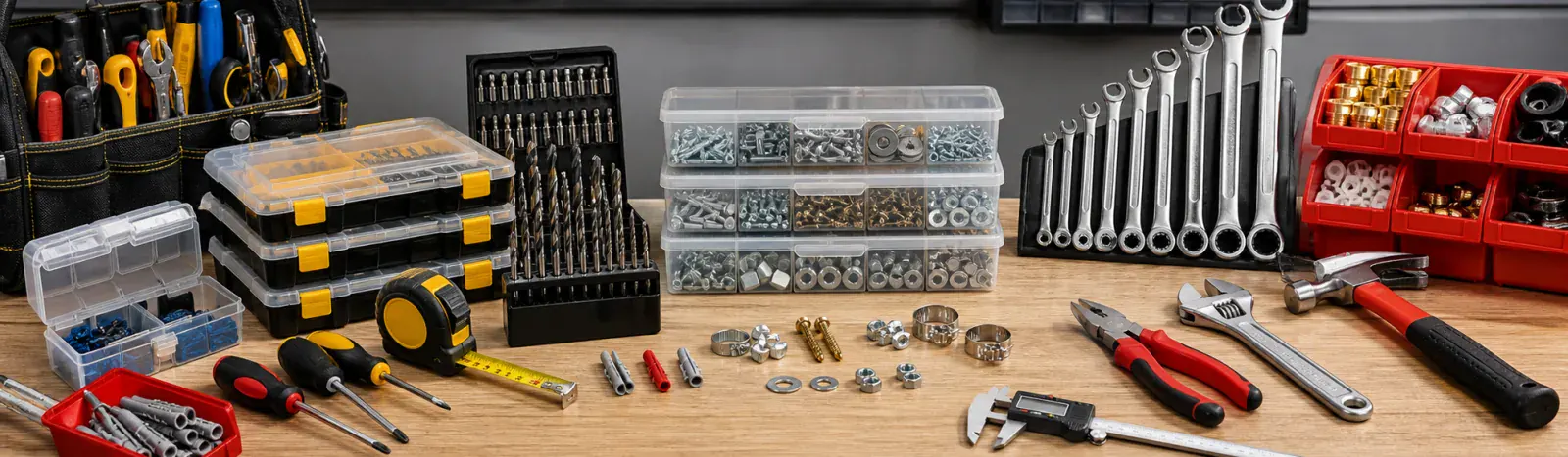 Funda Sourcing hardware sourcing banner with tools, parts, fasteners, and hardware supplier options