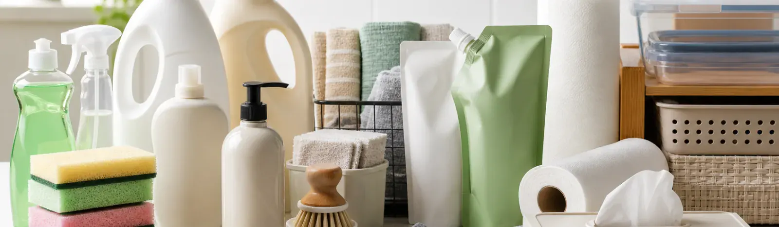 Funda Sourcing household essentials sourcing banner with everyday home, cleaning, kitchen, and lifestyle products