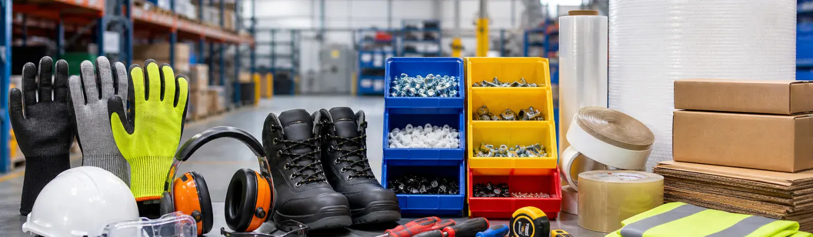 Funda Sourcing industrial supplies sourcing banner with equipment, safety products, and industrial sourcing support