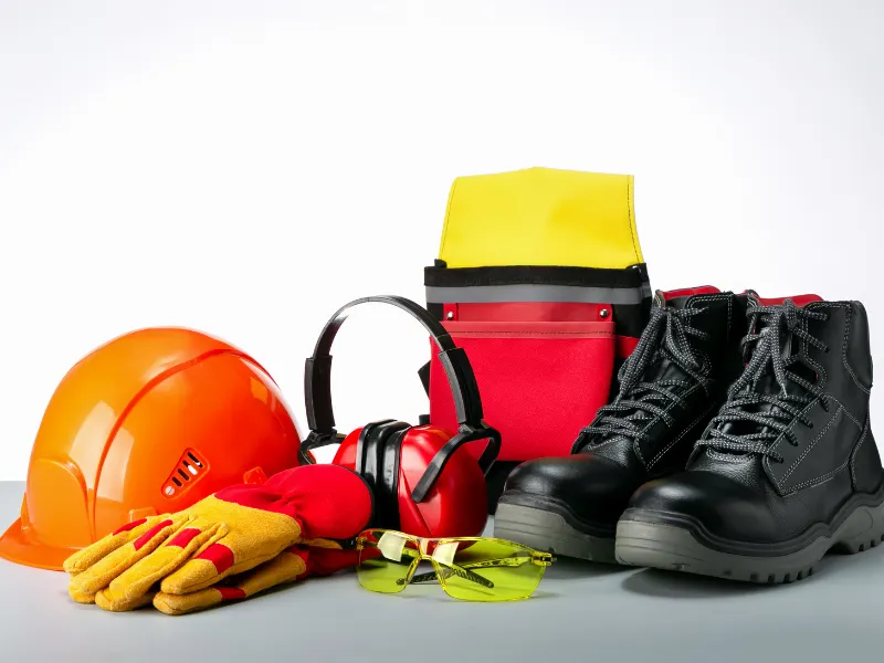 Funda Sourcing safety accessories product sourcing image with gloves, signs, organizers, and workplace support products