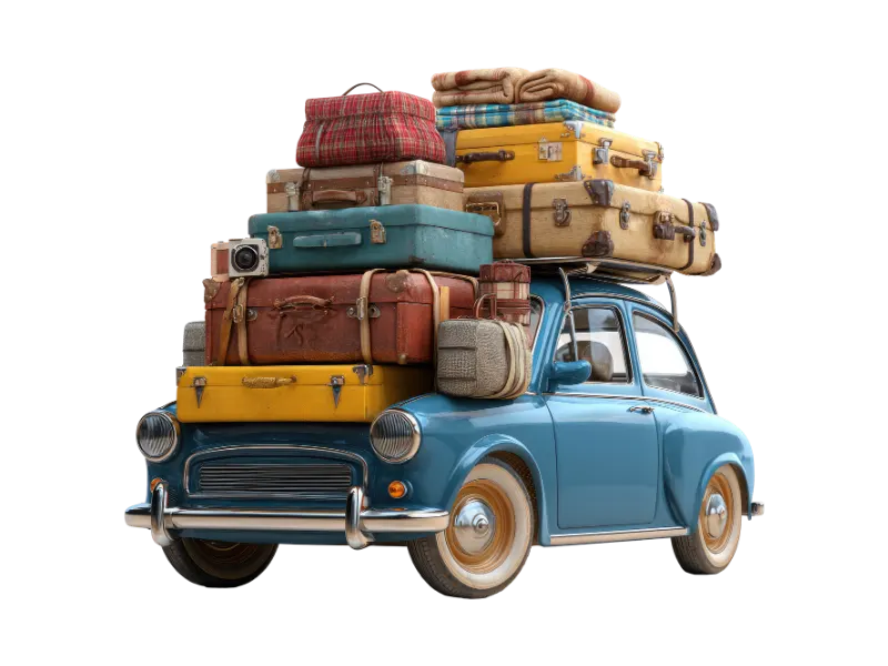 Funda Sourcing travel accessories product sourcing image with hooks, holders, cushions, shades, and road-trip products