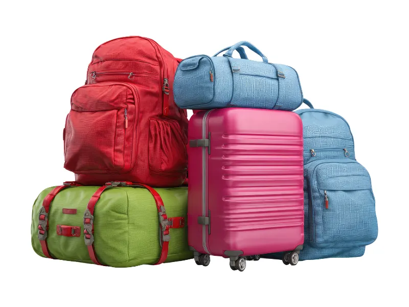 Funda Sourcing travel gear product sourcing image with portable organizers, bags, bottles, cases, and trip-ready accessories