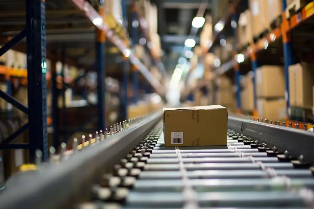 Warehouse carton conveyor for product fulfillment and supplier delivery planning