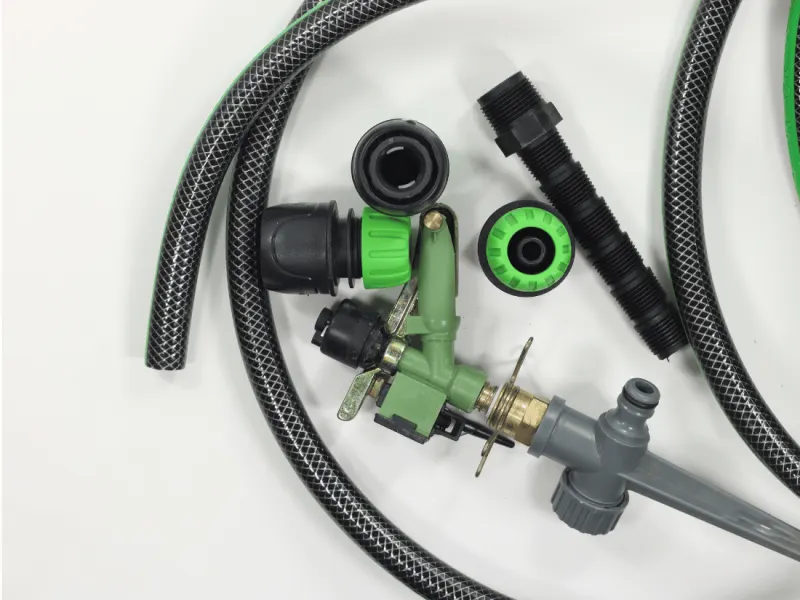 Funda Sourcing watering accessories product sourcing image with sprayers, cans, hose accessories, and irrigation add-ons