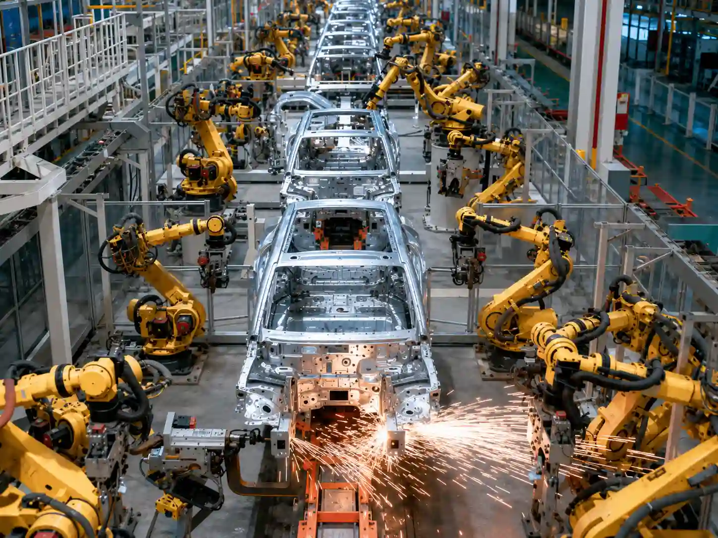 Global manufacturing capacity network represented by an automated factory floor